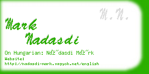 mark nadasdi business card